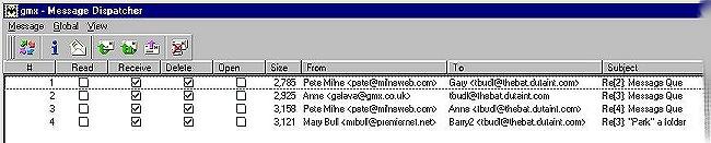 Message Dispatcher window